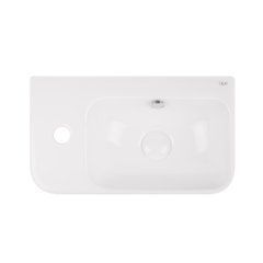 Раковина Qtap Tern 450х260х155 White з донним клапаном QT17115117LW
