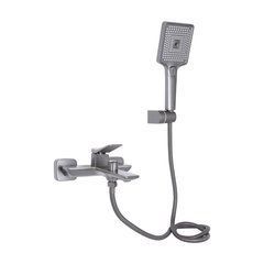 Змішувач для ванни Qtap Presto (з душовим гарнітуром) QTPRE259GRP45584 Graphite