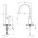 Змішувач для раковини Qtap Virgo з поворотним виливом високий QTVIR1066H103B Black Matt