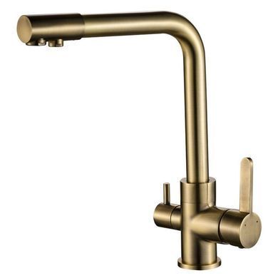 Змішувач для кухні під осмос Globus Lux LAZER GLLR-0444-9-BRONZE