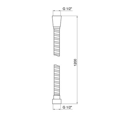 Шланг для душу Qtap 0052-0 1,20 м