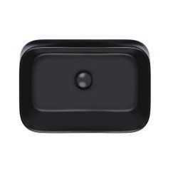 Раковина-чаша Qtap Scorpio 550х390х120 Matt black з донним клапаном QT14112243MB