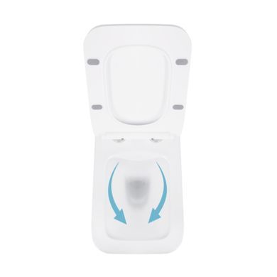 Унітаз підвісний Qtap Crow безобідковий з сідінням Soft-close QT05335170W