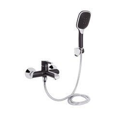 Змішувач для ванни Qtap Grand (з душовим гарнітуром) QTGRABCR006 Chrome/Black
