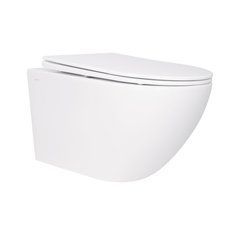 Унітаз підвісний Qtap Jay безобідковий з сідінням Soft-close QT07335176W