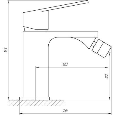 Змішувач для біде TOPAZ LEXI TL 21601-H57-BL