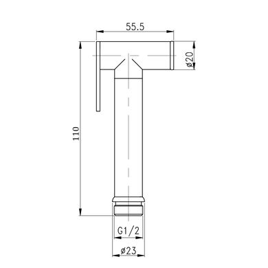 Лійка для гігієнічного душу Qtap Rucni округла QTCRMB020 Chrome (Bidet)