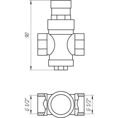 Редуктор тиску Itap Minipress 1/2" без виходу під манометр 3600012