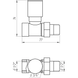Кран приборний прямий з американкою 1/2&Prime; Solomon 1865