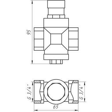 Редуктор тиску Itap Minipress 3/4" без виходу під манометр 361